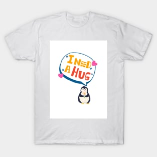 Penguin love card. I need a HUG card.  designed by Hyunah yi Sweet PaperDesignSol T-Shirt